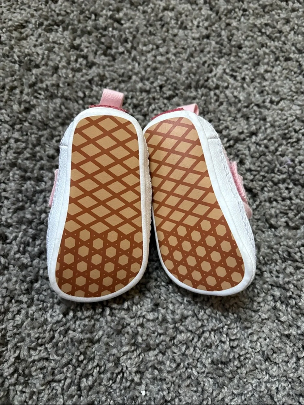 Vans Pink & White Checkerboard Slip-On Baby Walker Shoes